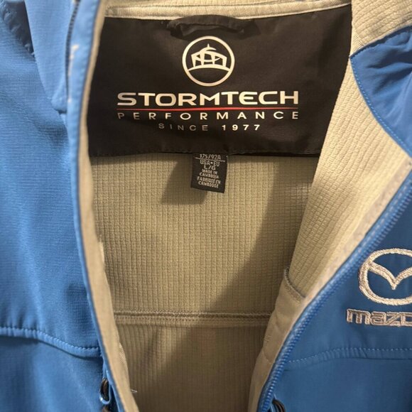 Stormtech Performance Jacket Mens Size L Blue Mazada Hooded Outdoor - Picture 5 of 8